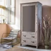 Graham & Green Wardrobes & Rails|Wardrobes & Rails<Chantilly Whitewashed Wardrobe