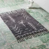 Graham & Green Bath Mats|Bath Mats<Charcoal and White Chevron Bath Mat