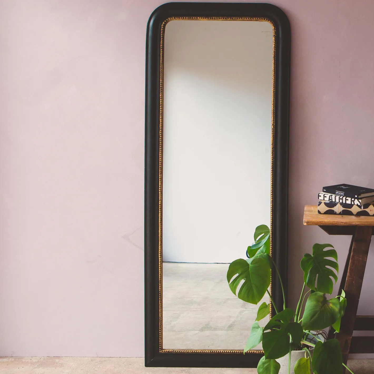 Graham & Green Floor Standing Mirrors|Rectangular Mirrors<Charlie Black and Gold Beaded Mirrors