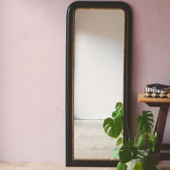 Graham & Green Floor Standing Mirrors|Rectangular Mirrors<Charlie Black and Gold Beaded Mirrors