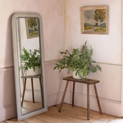 Graham & Green Floor Standing Mirrors|Rectangular Mirrors<Charlie Grey Beaded Mirrors