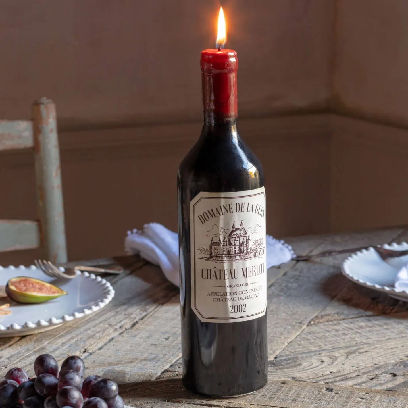 Graham & Green Candle Holders & Candles<Chateau Wine Bottle Candle