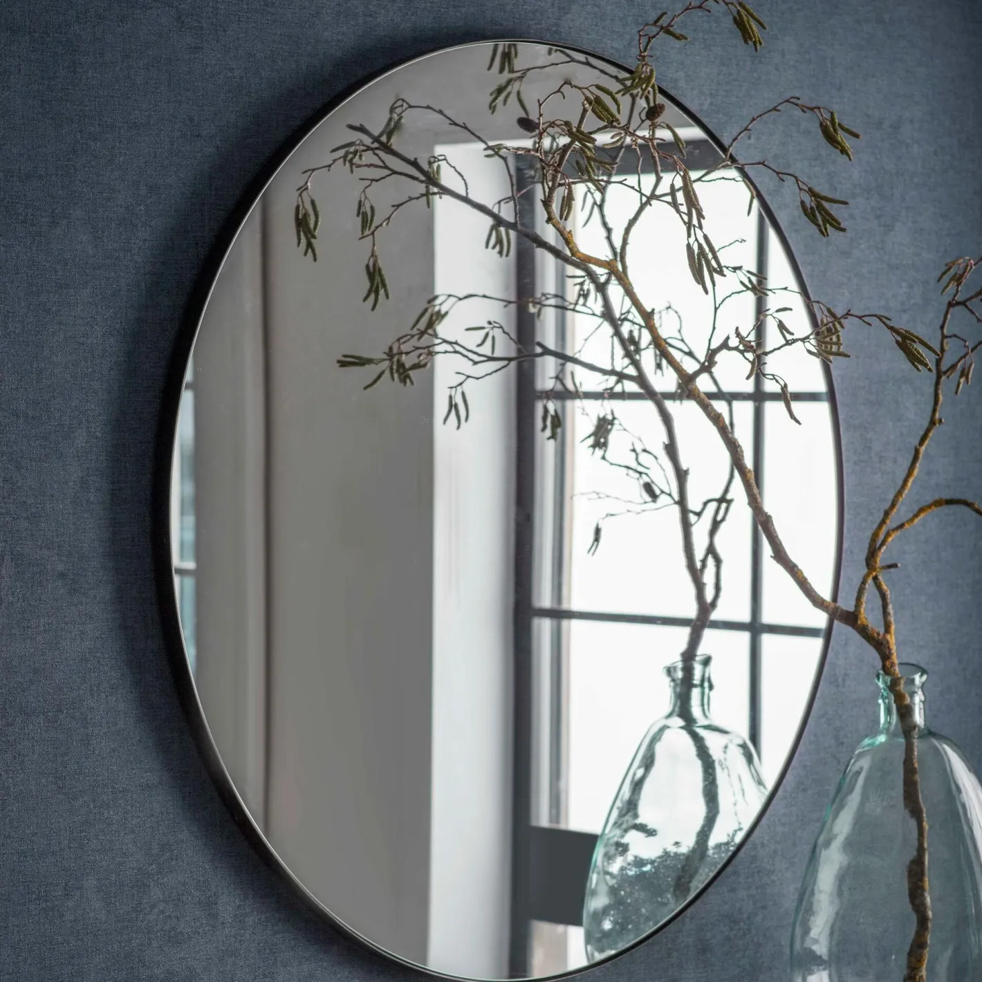 Graham & Green Overmantle Mirrors|Round Mirrors<Cherrington Round Wall Mirror