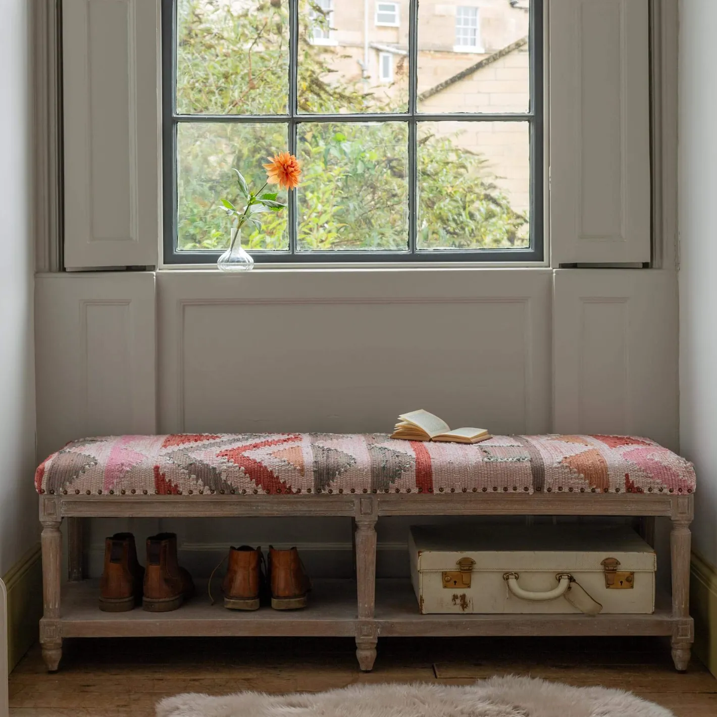 Graham & Green Benches & Ottomans|Ottomans & Benches<Chindi Rag Rug Bench