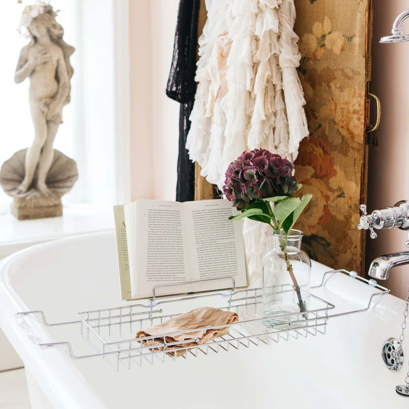Graham & Green Bathroom Accessories<Chrome Bath Caddy with Stand