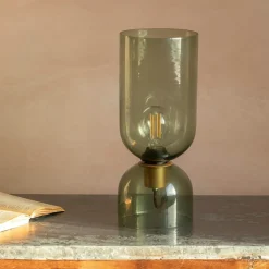 Graham & Green Table Lamps<Clarence Glass Table Lamp Green - Small