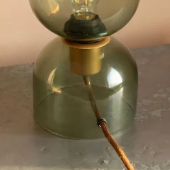 Graham & Green Table Lamps<Clarence Glass Table Lamp Green - Small