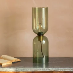 Graham & Green Table Lamps<Clarence Glass Table Lamp Green - Large