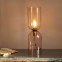 Graham & Green Table Lamps<Clarence Glass Table Lamp Rose - Large