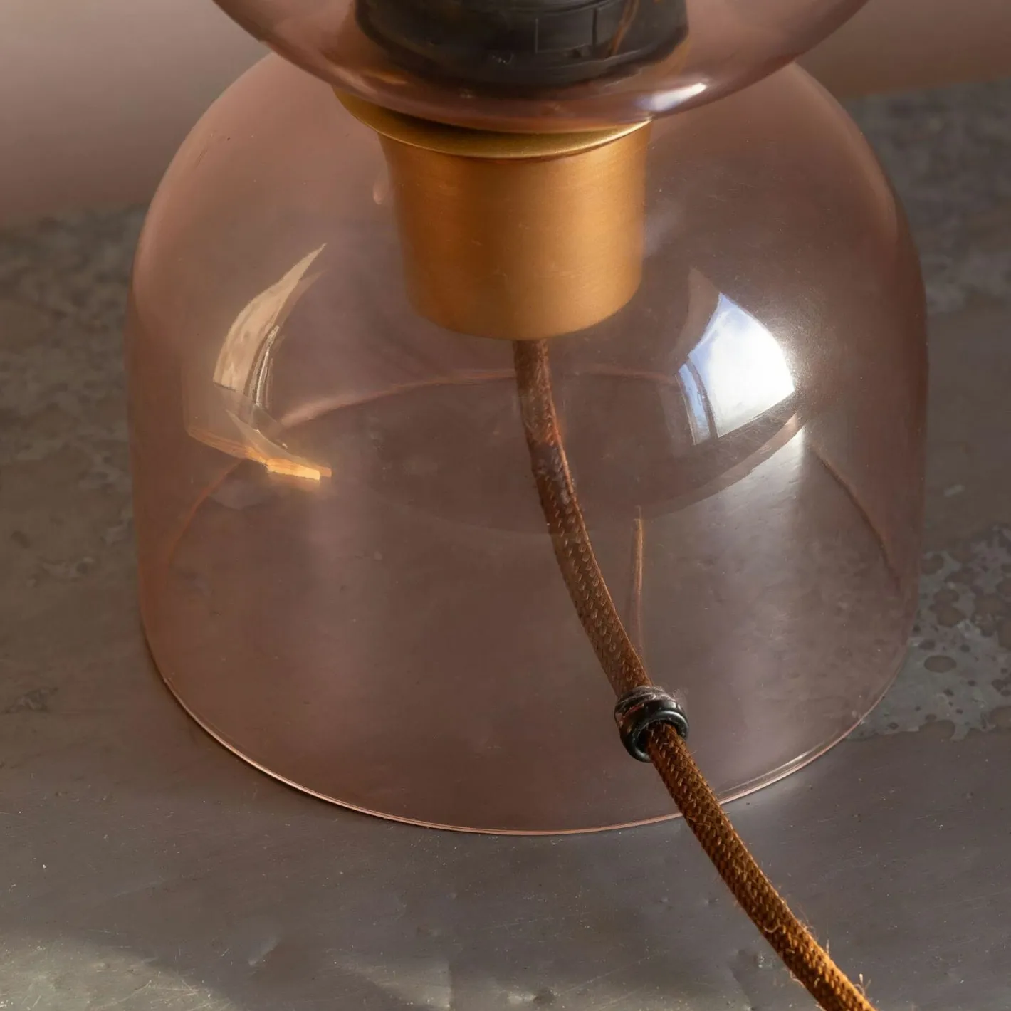 Graham & Green Table Lamps<Clarence Glass Table Lamp Rose - Small