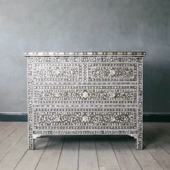 Graham & Green Chests Of Drawers|Chests Of Drawers<Classic Grey Mother of Pearl Chest of Drawers