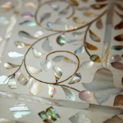 Graham & Green Bedside Tables<Classic White Mother of Pearl Bedside Table