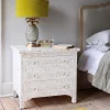Graham & Green Chests Of Drawers|Chests Of Drawers<Classic White Mother of Pearl Large Bedside Table