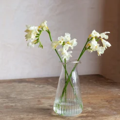 Graham & Green Vases & Plant Pots<Clear Fluted Glass Vase