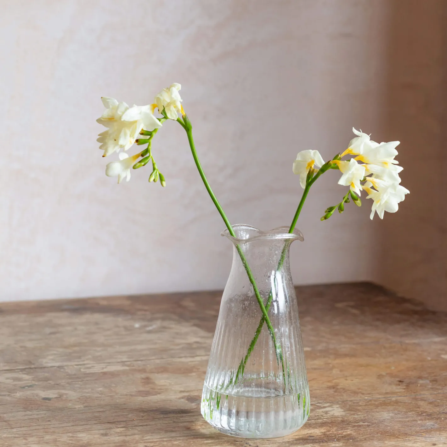 Graham & Green Vases & Plant Pots<Clear Fluted Glass Vase