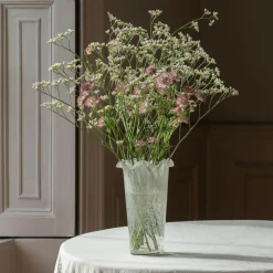 Graham & Green Vases & Plant Pots<Clear Glass Ruffle Vase