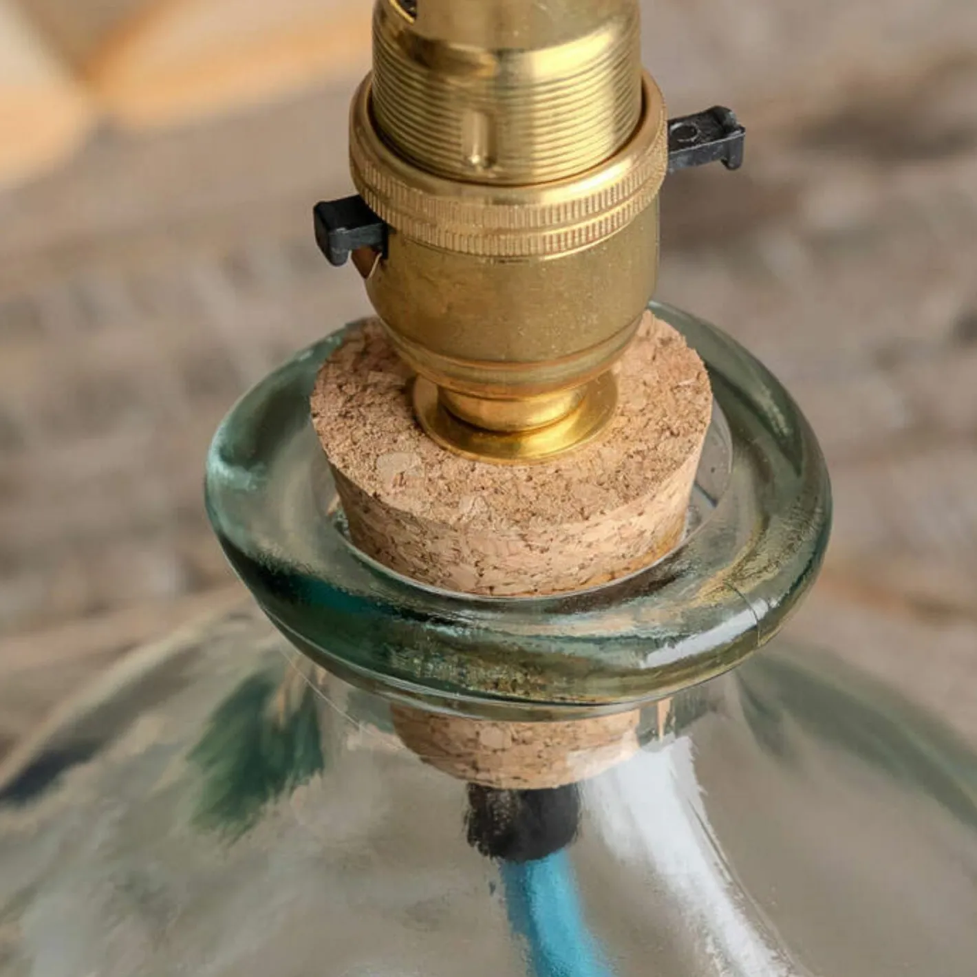 Graham & Green Table Lamps<Clear Recycled Glass Table Lamp