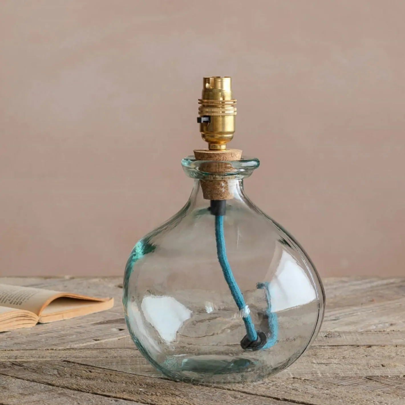 Graham & Green Table Lamps<Clear Recycled Glass Table Lamp