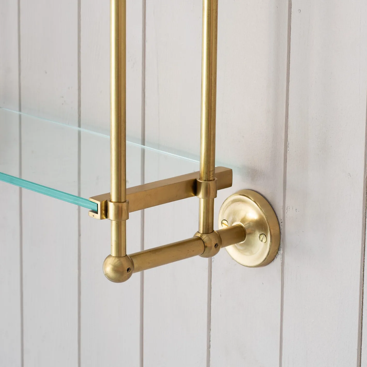 Graham & Green Shelves & Bookcases<Colette Antique Gold Three Tier Wall Shelves