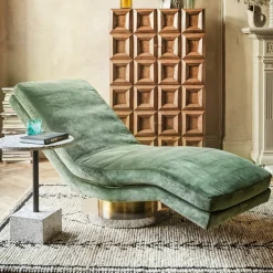 Graham & Green Cocktail Chairs<Corinne Green Velvet Chaise
