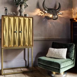 Graham & Green Cocktail Chairs<Corinne Green Velvet Swivel Chair