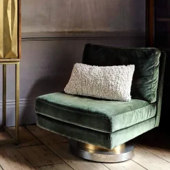 Graham & Green Cocktail Chairs<Corinne Green Velvet Swivel Chair