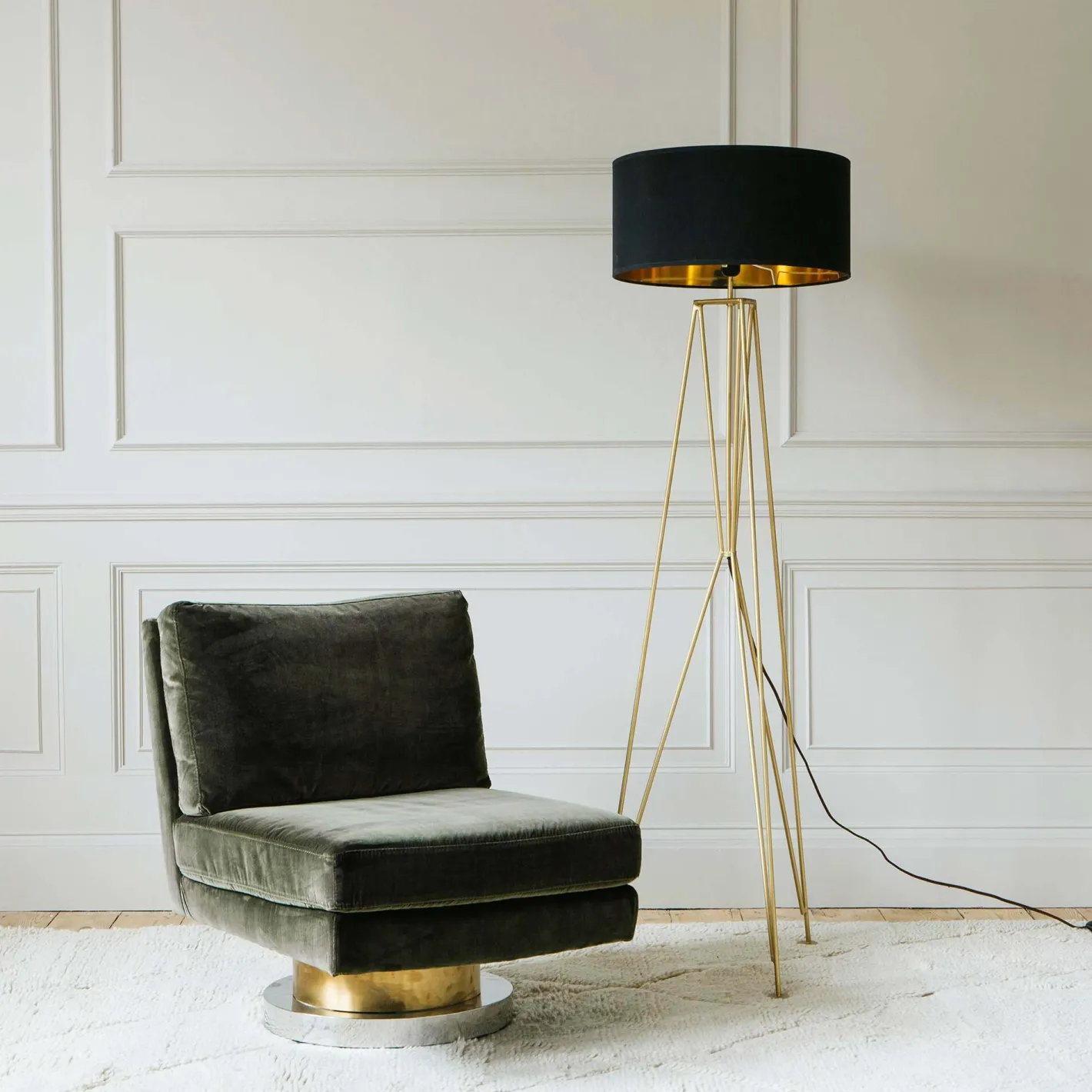 Graham & Green Cocktail Chairs<Corinne Green Velvet Swivel Chair