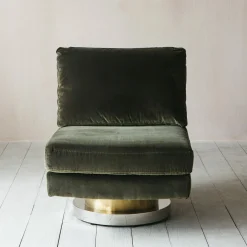 Graham & Green Cocktail Chairs<Corinne Green Velvet Swivel Chair