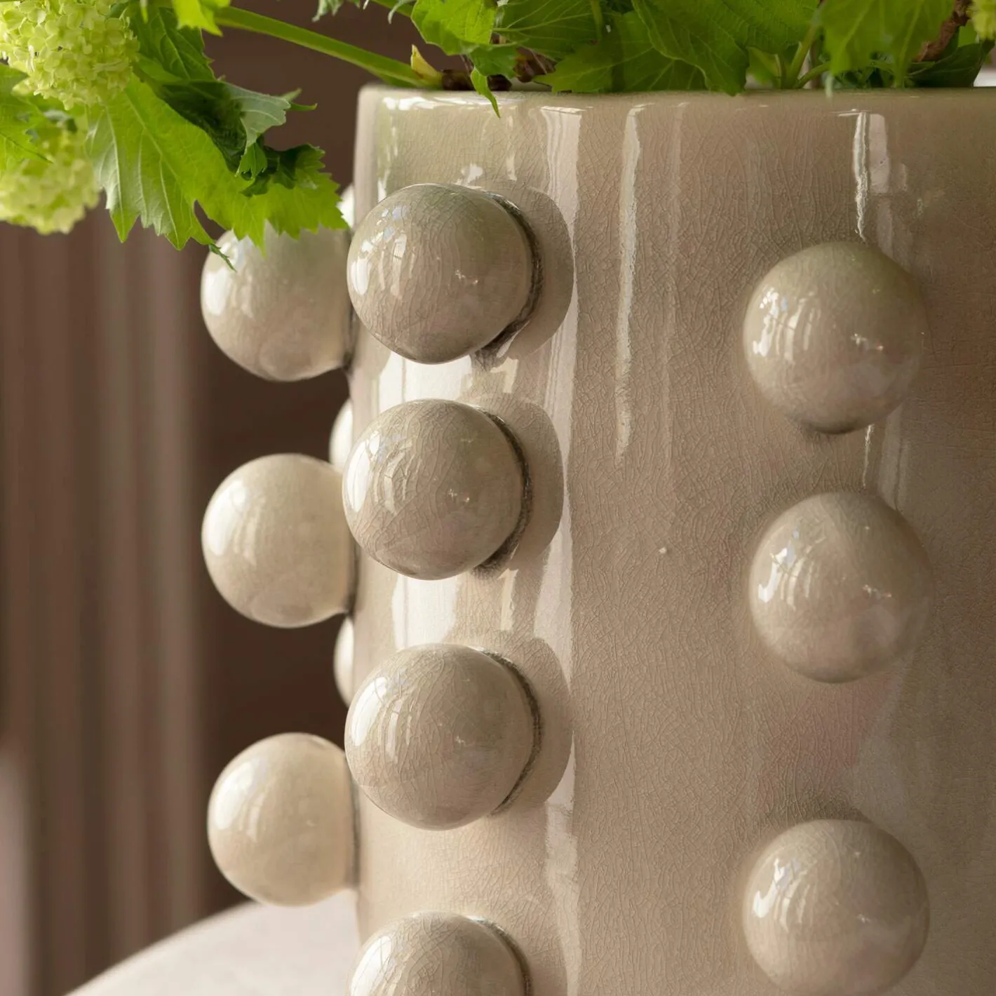Graham & Green Vases & Plant Pots<Cream Bobble Vase