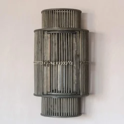Graham & Green Candle Holders & Candles<Curved Bamboo Lantern