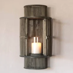 Graham & Green Candle Holders & Candles<Curved Bamboo Lantern