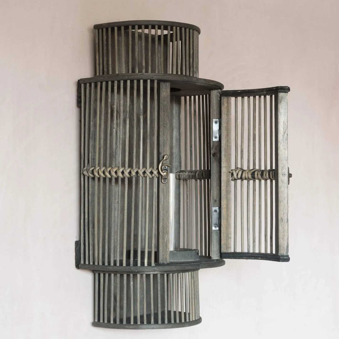 Graham & Green Candle Holders & Candles<Curved Bamboo Lantern
