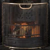 Graham & Green Fireside<Curved Brass Fire Screen