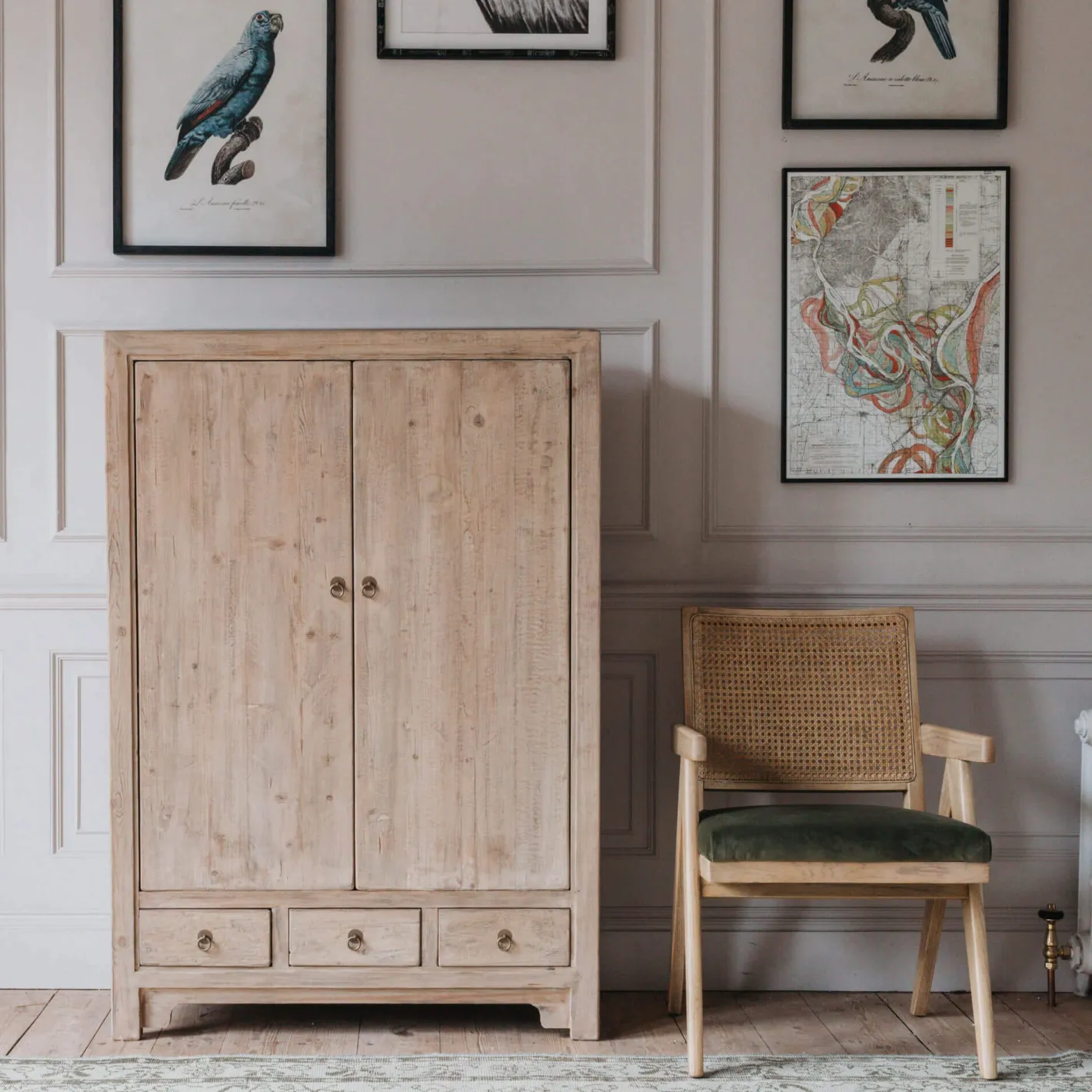 Graham & Green Sideboards & Tv Stands<Dali Natural Linen Cupboard with Drawers