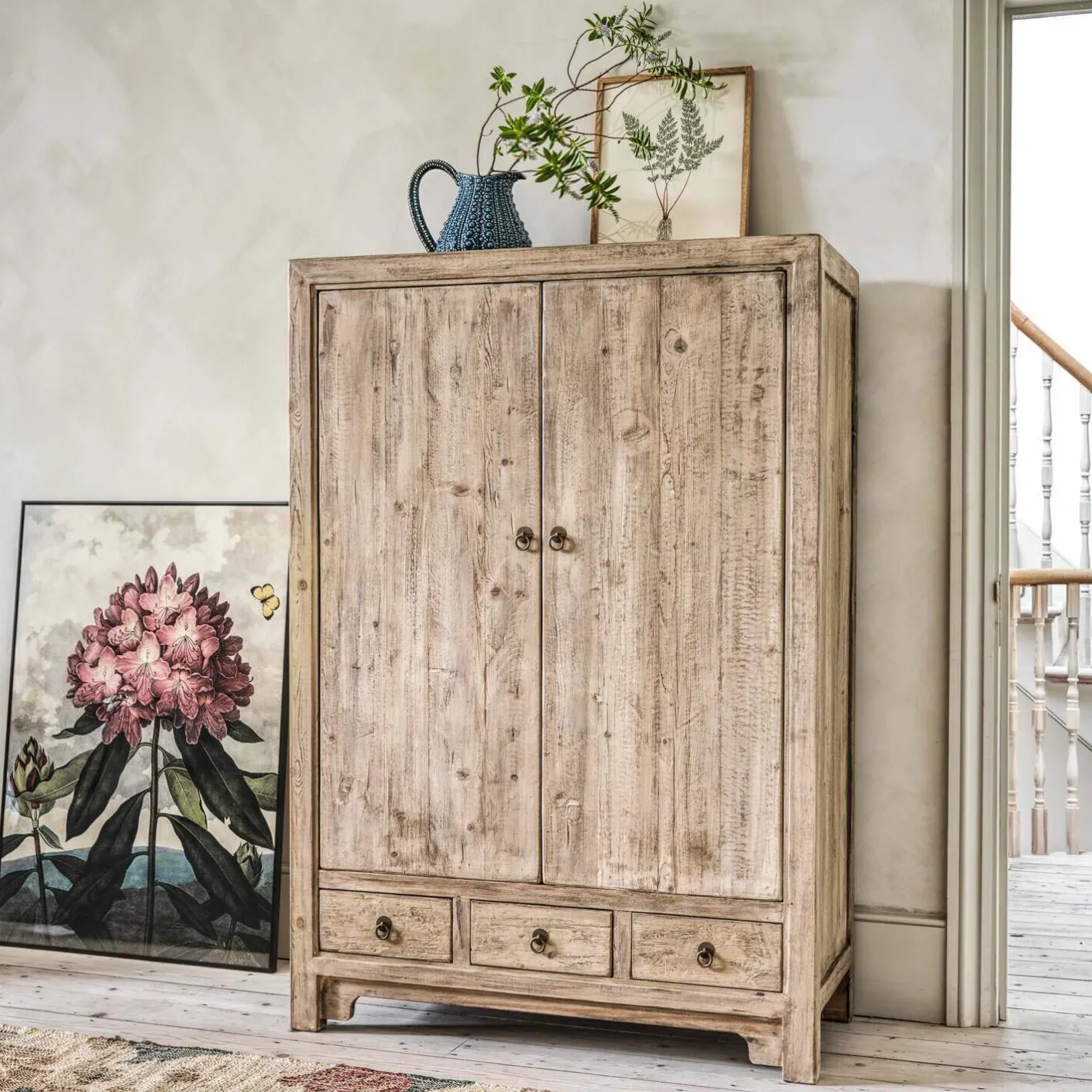 Graham & Green Sideboards & Tv Stands<Dali Natural Linen Cupboard with Drawers