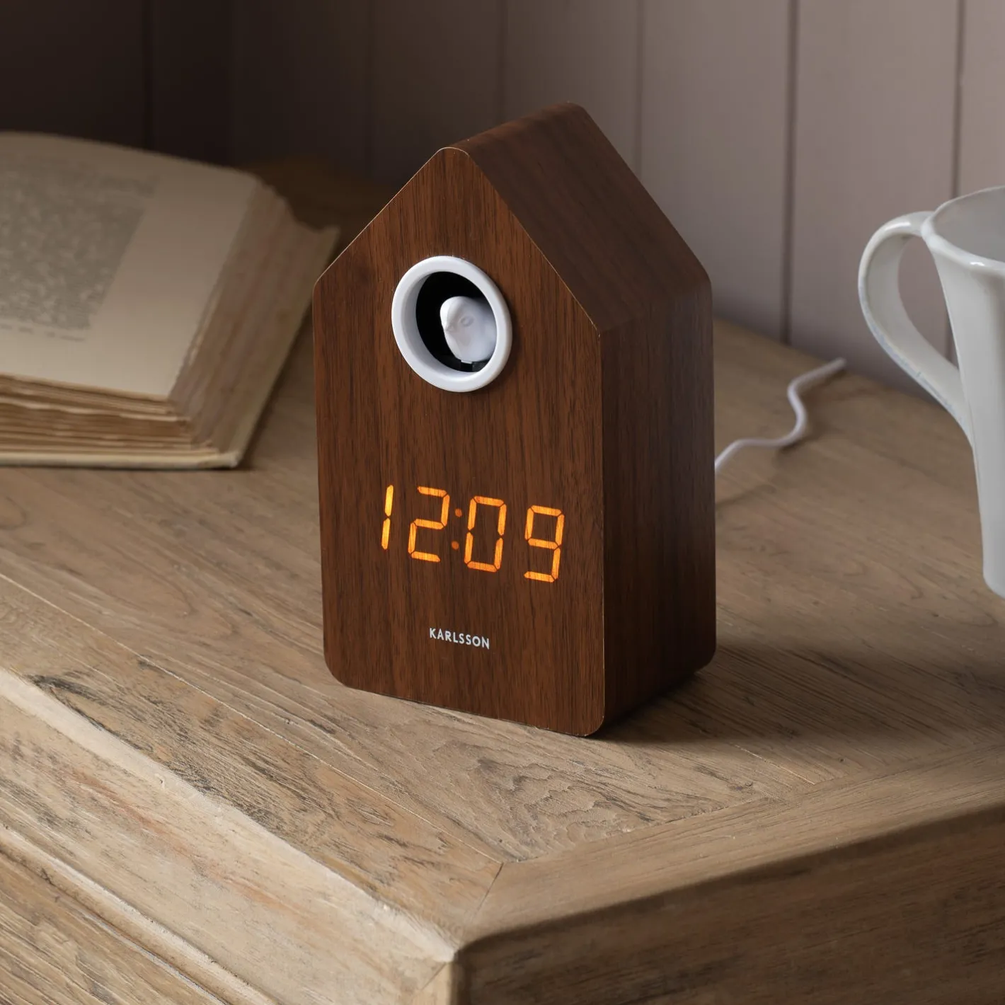 Graham & Green Clocks<Dark Wooden LED Cuckoo Alarm Clock