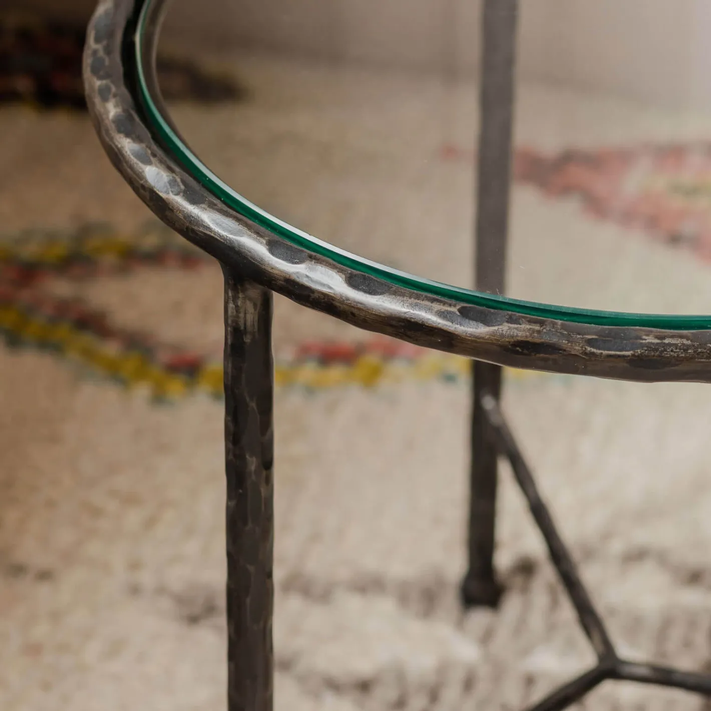 Graham & Green Side Tables<Darla Round Gunmetal Grey Side Table