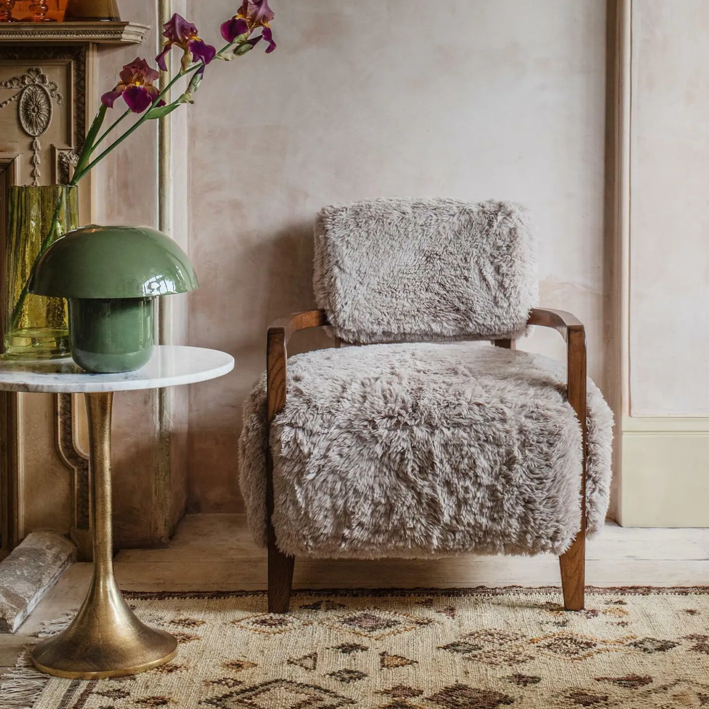 Graham & Green Armchairs<Dasha Faux Fur Armchair