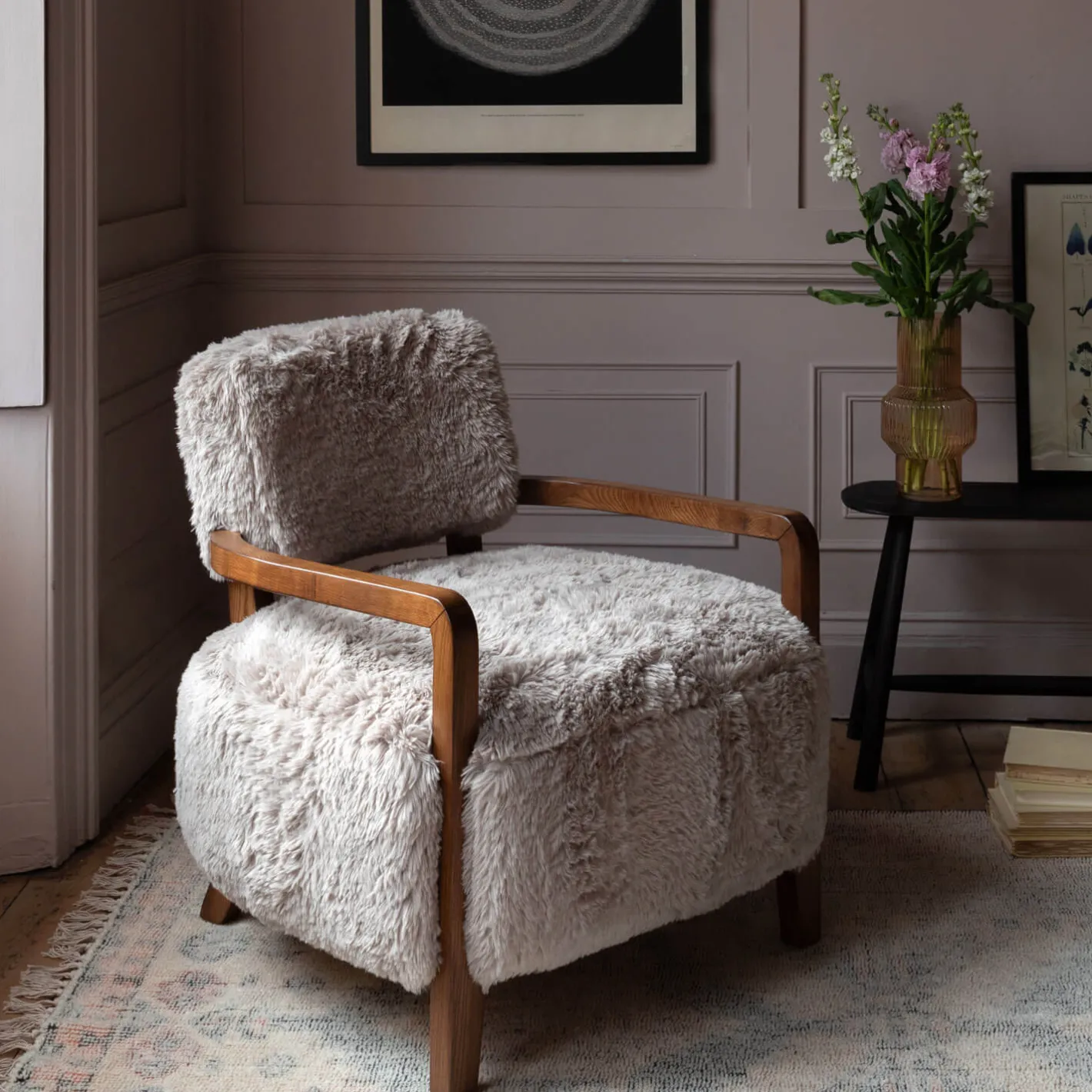 Graham & Green Armchairs<Dasha Faux Fur Armchair