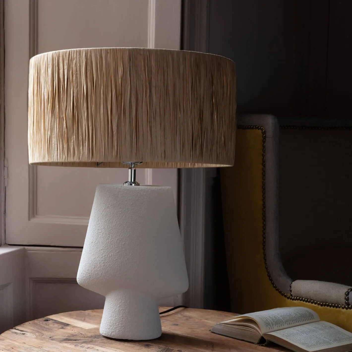 Graham & Green Table Lamps<Dawson White Ceramic Lamp
