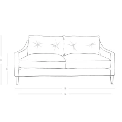 Graham & Green Ready To Go Sofas<Deep Dream Carnelian Velvet Two and a Half Seater Sofa