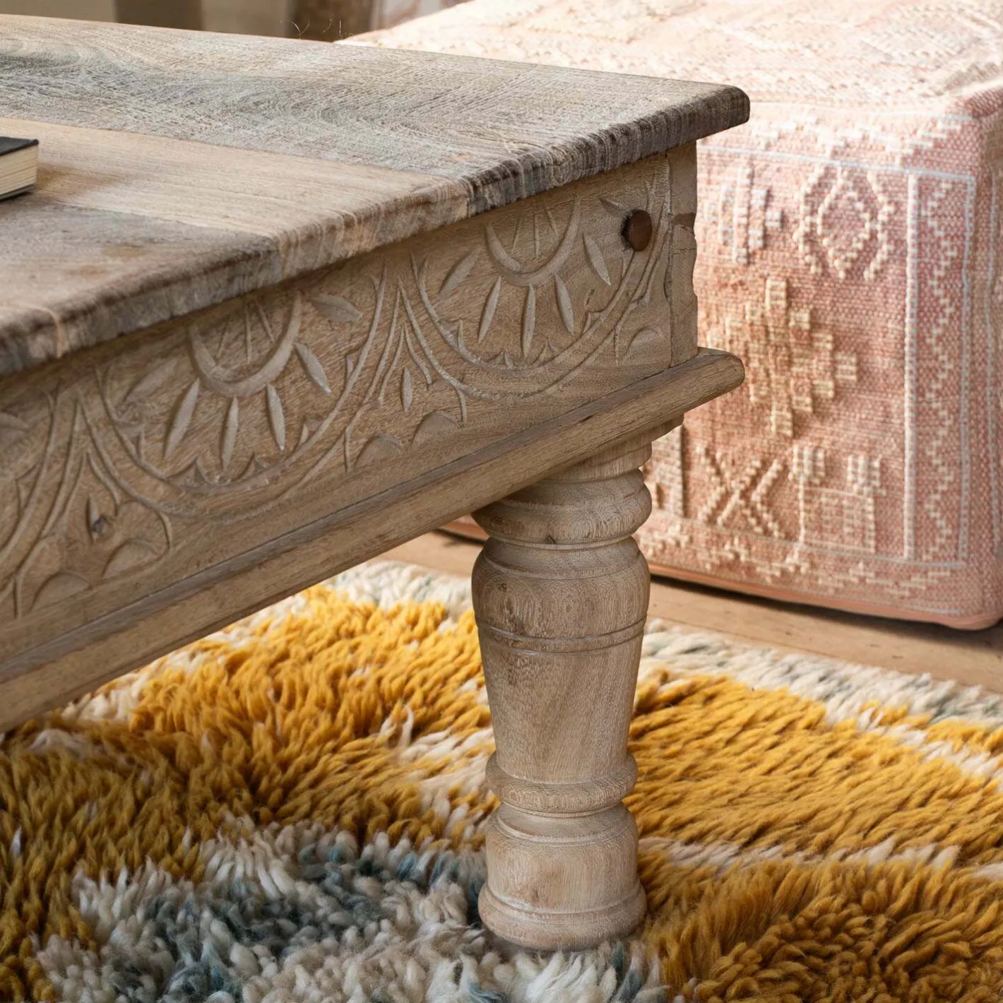 Graham & Green Coffee Tables<Delilah Carved Coffee Table