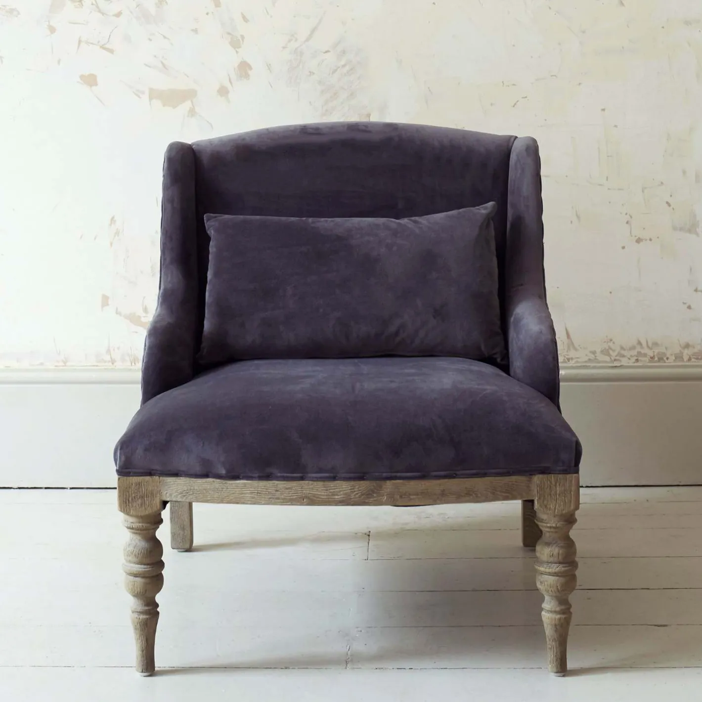 Graham & Green Armchairs<Duchess Grey Velvet Armchair