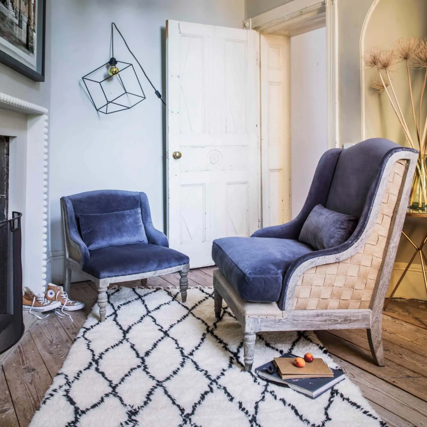 Graham & Green Armchairs<Duke Grey Velvet Armchair