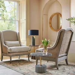 Graham & Green Armchairs<Duke Natural Linen Armchair