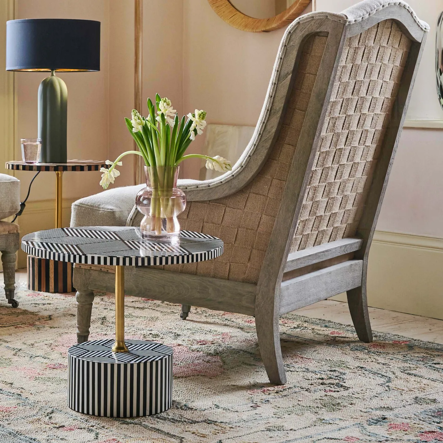 Graham & Green Armchairs<Duke Natural Linen Armchair