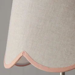 Graham & Green Lamp Shades<Dusky Pink Scallop Lamp Shades