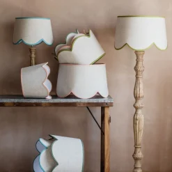 Graham & Green Lamp Shades<Dusky Pink Scallop Lamp Shades