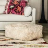 Graham & Green Pouffes & Beanbags|Pouffes & Bean Bags<Eggshell Curly Sheepskin Pouffe