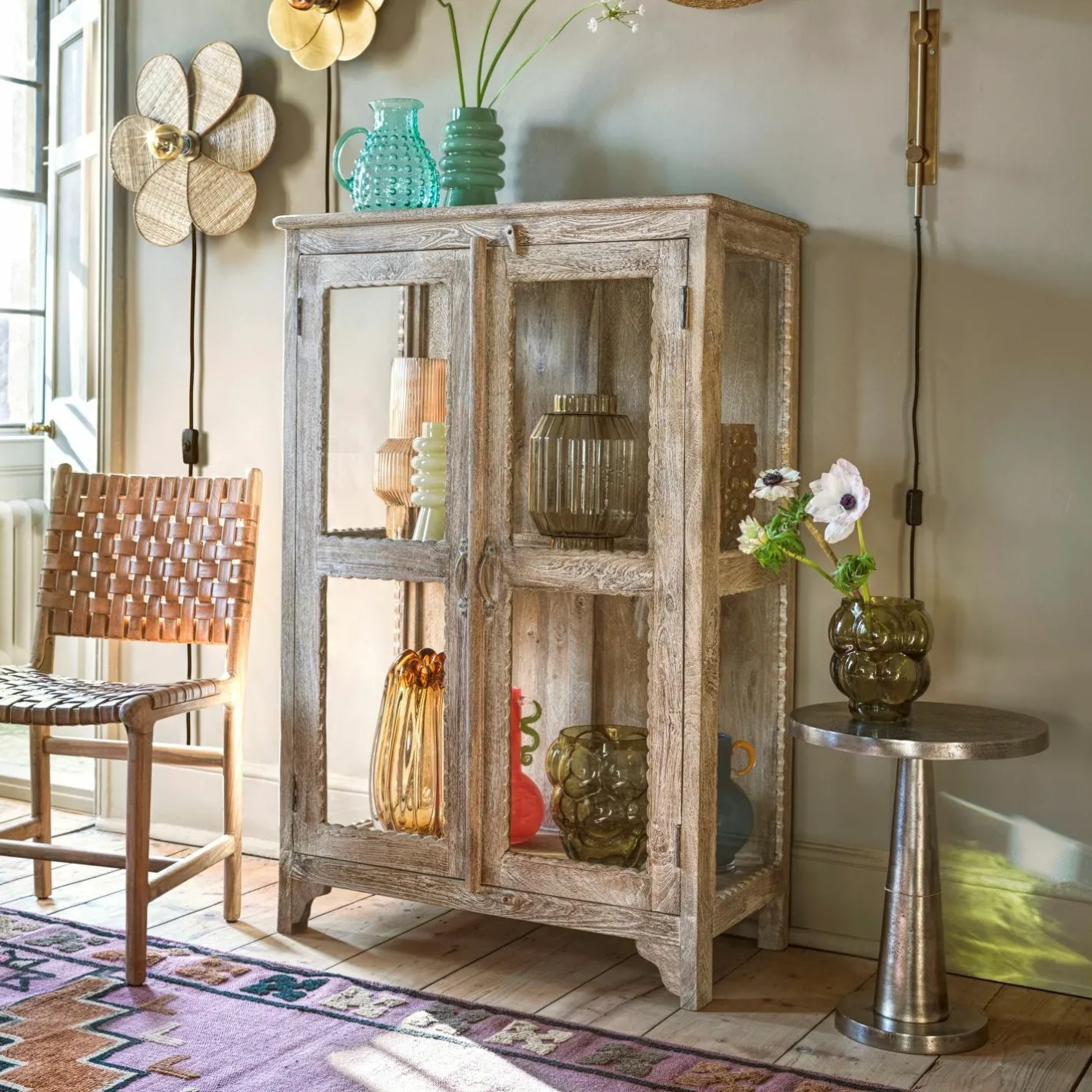 Graham & Green Cabinets & Cupboards<Elliot Wooden and Glass Cabinet